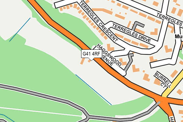 G41 4RF map - OS OpenMap – Local (Ordnance Survey)