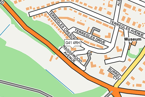 G41 4RH map - OS OpenMap – Local (Ordnance Survey)