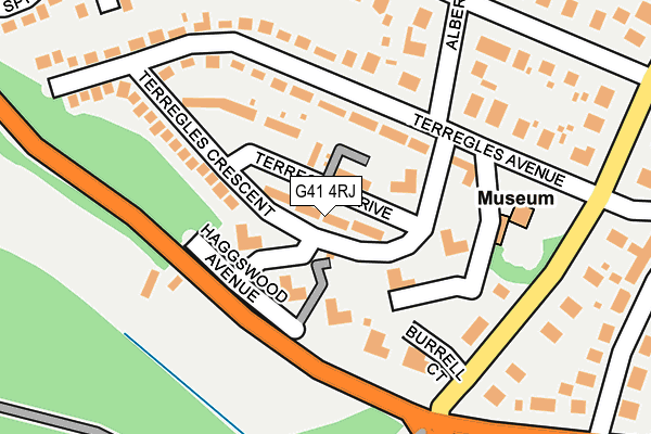 G41 4RJ map - OS OpenMap – Local (Ordnance Survey)