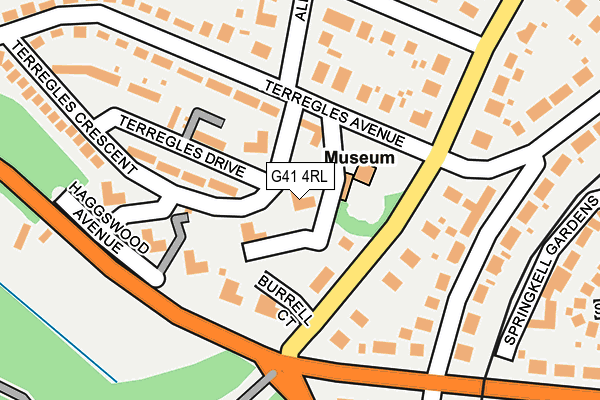 G41 4RL map - OS OpenMap – Local (Ordnance Survey)