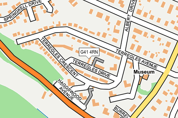G41 4RN map - OS OpenMap – Local (Ordnance Survey)
