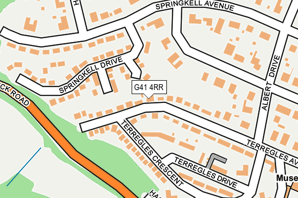 G41 4RR map - OS OpenMap – Local (Ordnance Survey)