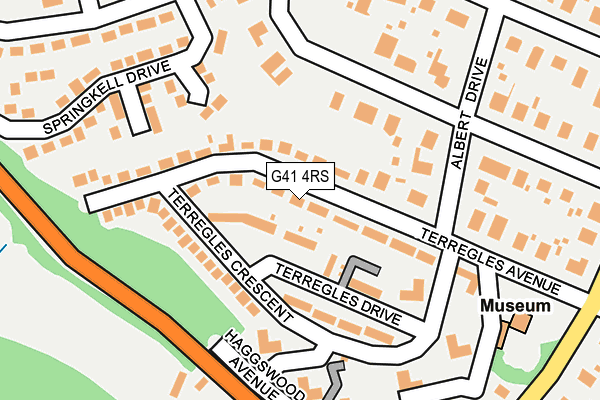 G41 4RS map - OS OpenMap – Local (Ordnance Survey)