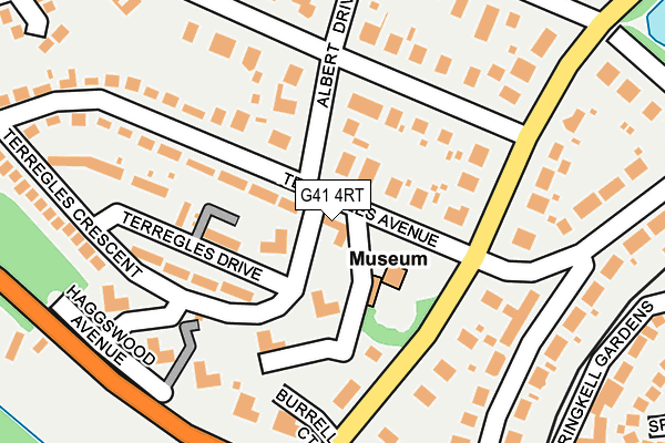 G41 4RT map - OS OpenMap – Local (Ordnance Survey)