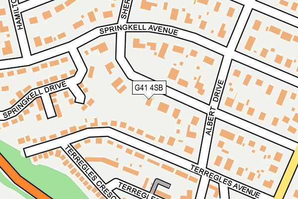 G41 4SB map - OS OpenMap – Local (Ordnance Survey)