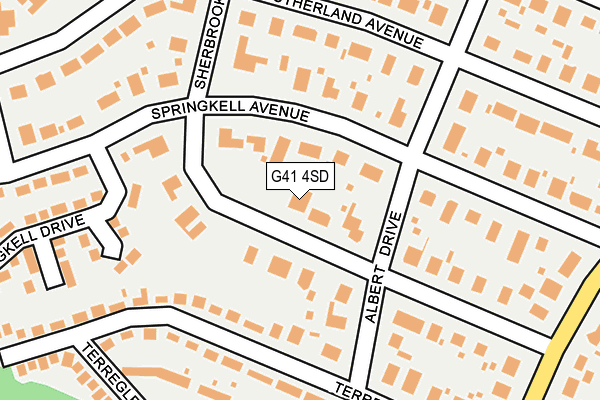 G41 4SD map - OS OpenMap – Local (Ordnance Survey)