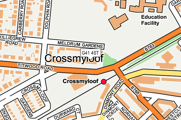 G41 4ST map - OS OpenMap – Local (Ordnance Survey)