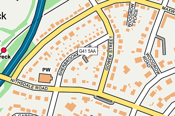 G41 5AA map - OS OpenMap – Local (Ordnance Survey)