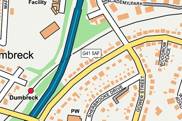 G41 5AF map - OS OpenMap – Local (Ordnance Survey)