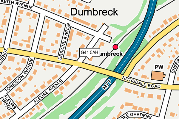 G41 5AH map - OS OpenMap – Local (Ordnance Survey)