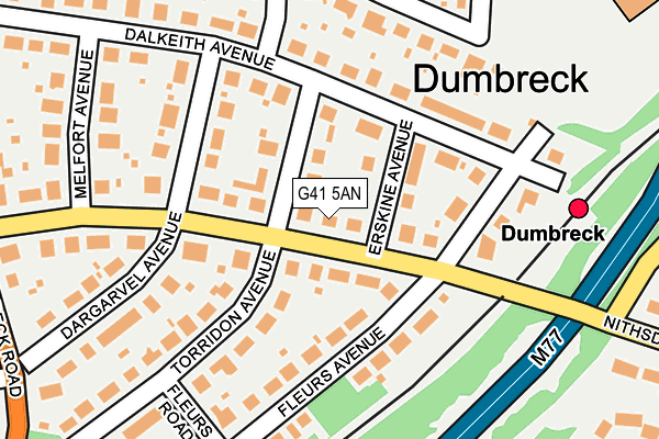 G41 5AN map - OS OpenMap – Local (Ordnance Survey)