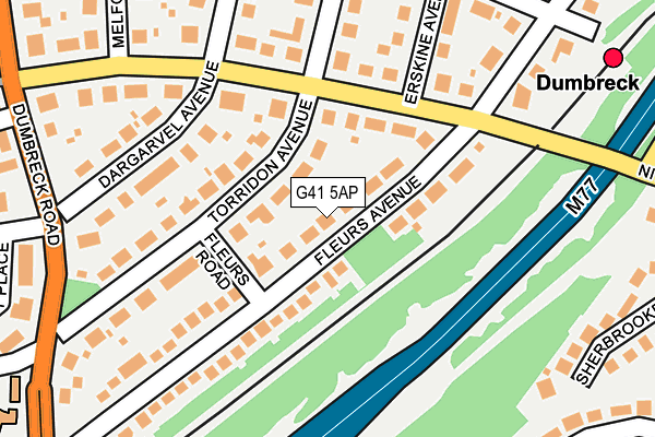 G41 5AP map - OS OpenMap – Local (Ordnance Survey)