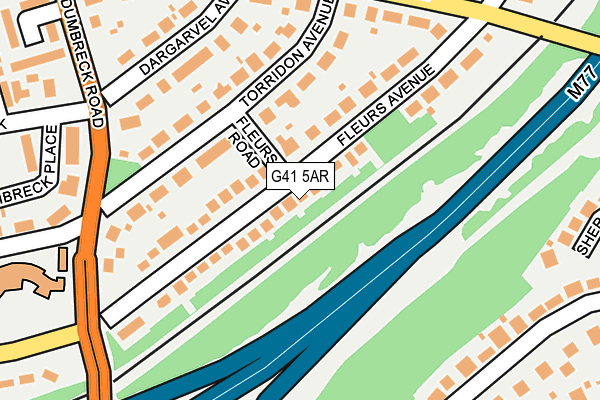 G41 5AR map - OS OpenMap – Local (Ordnance Survey)