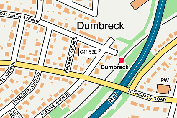 G41 5BE map - OS OpenMap – Local (Ordnance Survey)