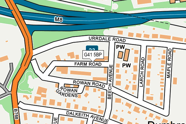 G41 5BP map - OS OpenMap – Local (Ordnance Survey)