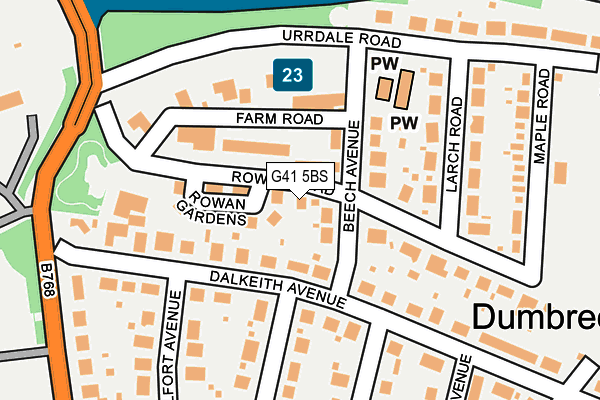 G41 5BS map - OS OpenMap – Local (Ordnance Survey)