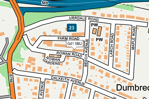 G41 5BU map - OS OpenMap – Local (Ordnance Survey)