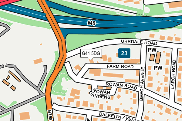 G41 5DG map - OS OpenMap – Local (Ordnance Survey)