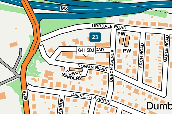 G41 5DJ map - OS OpenMap – Local (Ordnance Survey)