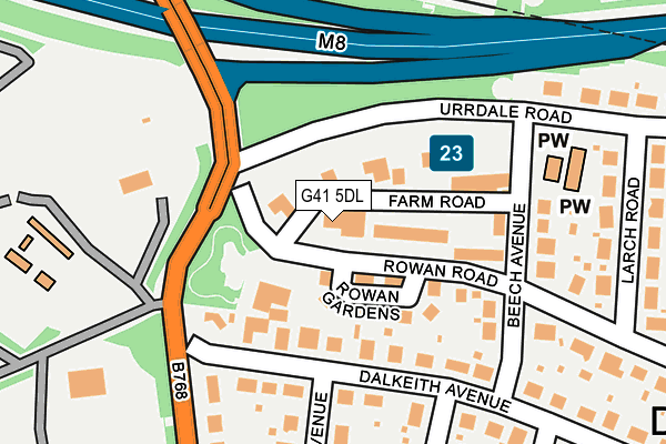 G41 5DL map - OS OpenMap – Local (Ordnance Survey)