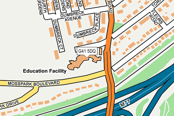 G41 5DQ map - OS OpenMap – Local (Ordnance Survey)