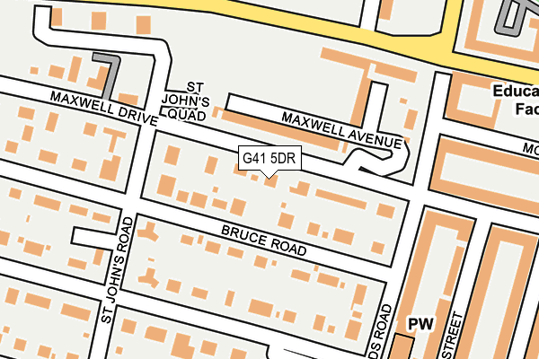 G41 5DR map - OS OpenMap – Local (Ordnance Survey)