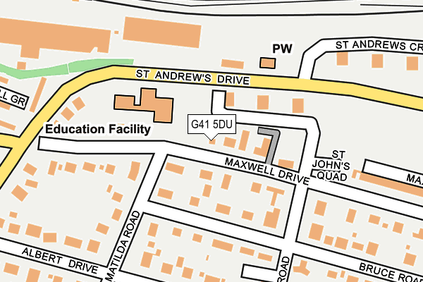 G41 5DU map - OS OpenMap – Local (Ordnance Survey)