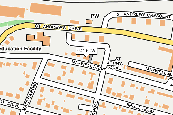 G41 5DW map - OS OpenMap – Local (Ordnance Survey)