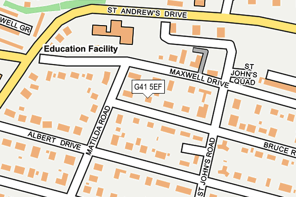 G41 5EF map - OS OpenMap – Local (Ordnance Survey)