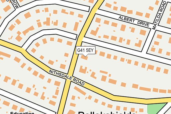 G41 5EY map - OS OpenMap – Local (Ordnance Survey)