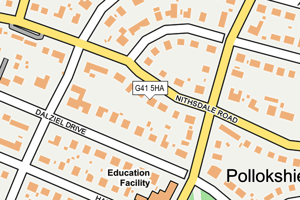 G41 5HA map - OS OpenMap – Local (Ordnance Survey)