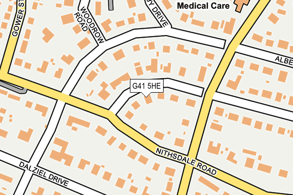 G41 5HE map - OS OpenMap – Local (Ordnance Survey)