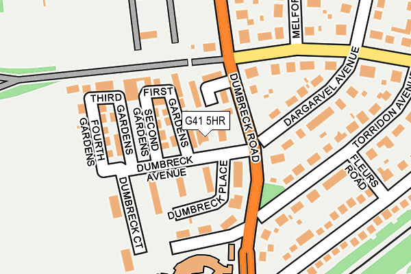 G41 5HR map - OS OpenMap – Local (Ordnance Survey)