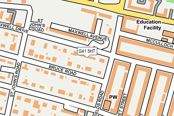 G41 5HT map - OS OpenMap – Local (Ordnance Survey)