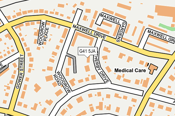 G41 5JA map - OS OpenMap – Local (Ordnance Survey)