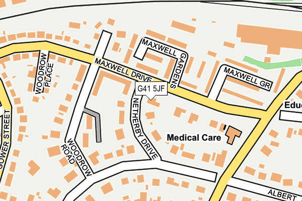 G41 5JF map - OS OpenMap – Local (Ordnance Survey)