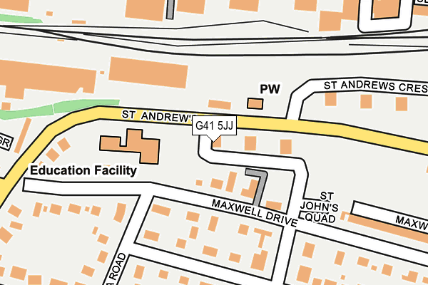 G41 5JJ map - OS OpenMap – Local (Ordnance Survey)