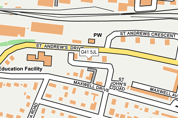 G41 5JL map - OS OpenMap – Local (Ordnance Survey)