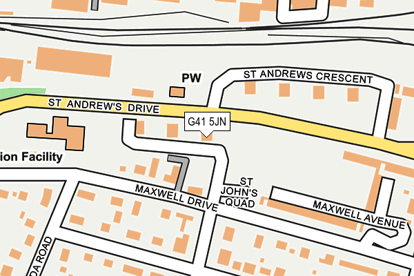 G41 5JN map - OS OpenMap – Local (Ordnance Survey)