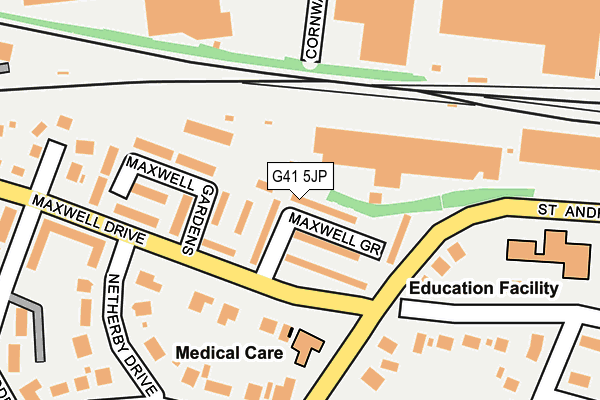 G41 5JP map - OS OpenMap – Local (Ordnance Survey)