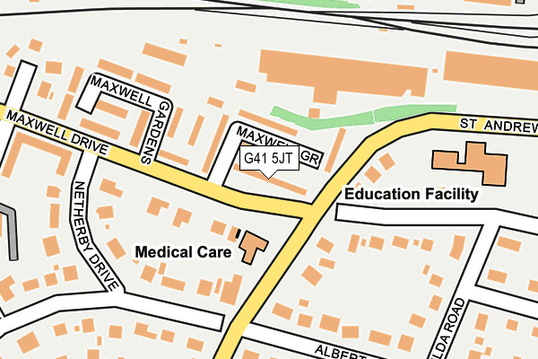 G41 5JT map - OS OpenMap – Local (Ordnance Survey)