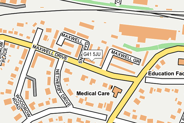 G41 5JU map - OS OpenMap – Local (Ordnance Survey)