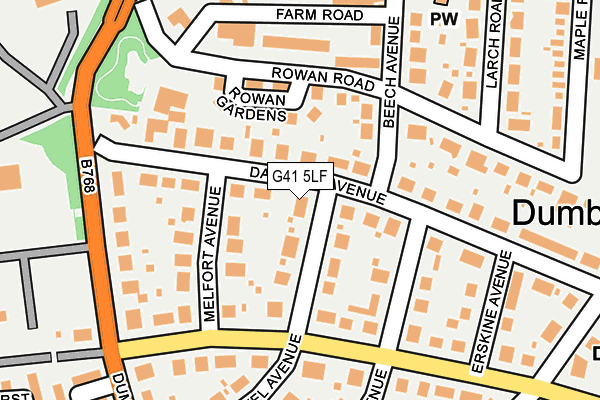 G41 5LF map - OS OpenMap – Local (Ordnance Survey)