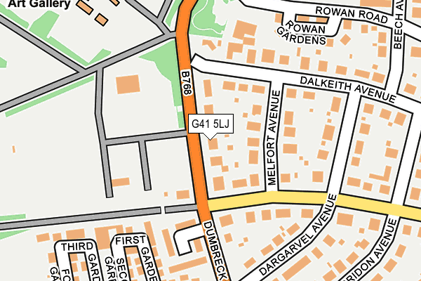 G41 5LJ map - OS OpenMap – Local (Ordnance Survey)