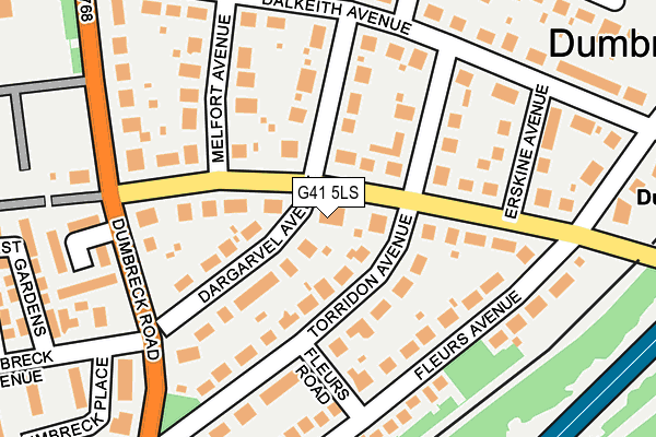 G41 5LS map - OS OpenMap – Local (Ordnance Survey)