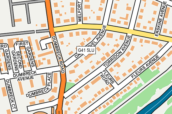 G41 5LU map - OS OpenMap – Local (Ordnance Survey)