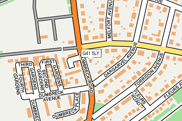 G41 5LY map - OS OpenMap – Local (Ordnance Survey)