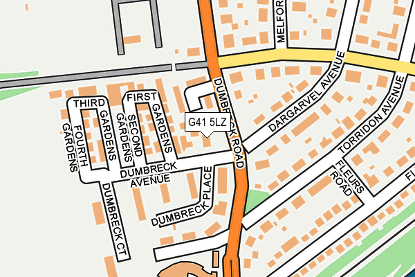 G41 5LZ map - OS OpenMap – Local (Ordnance Survey)