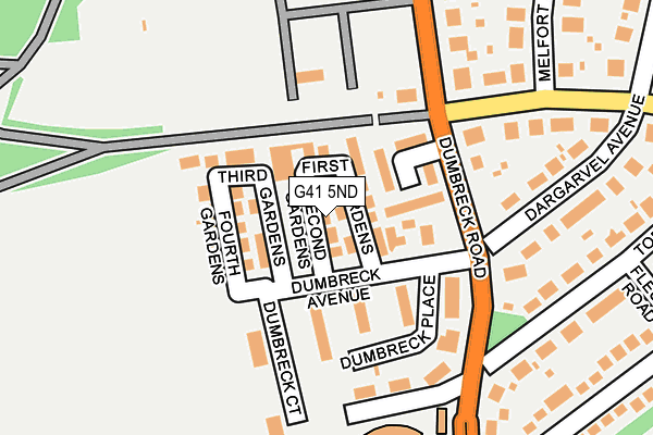 G41 5ND map - OS OpenMap – Local (Ordnance Survey)