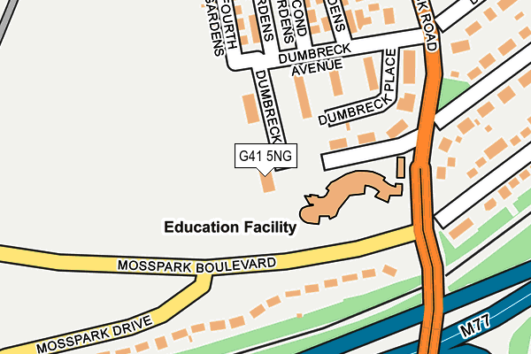 G41 5NG map - OS OpenMap – Local (Ordnance Survey)